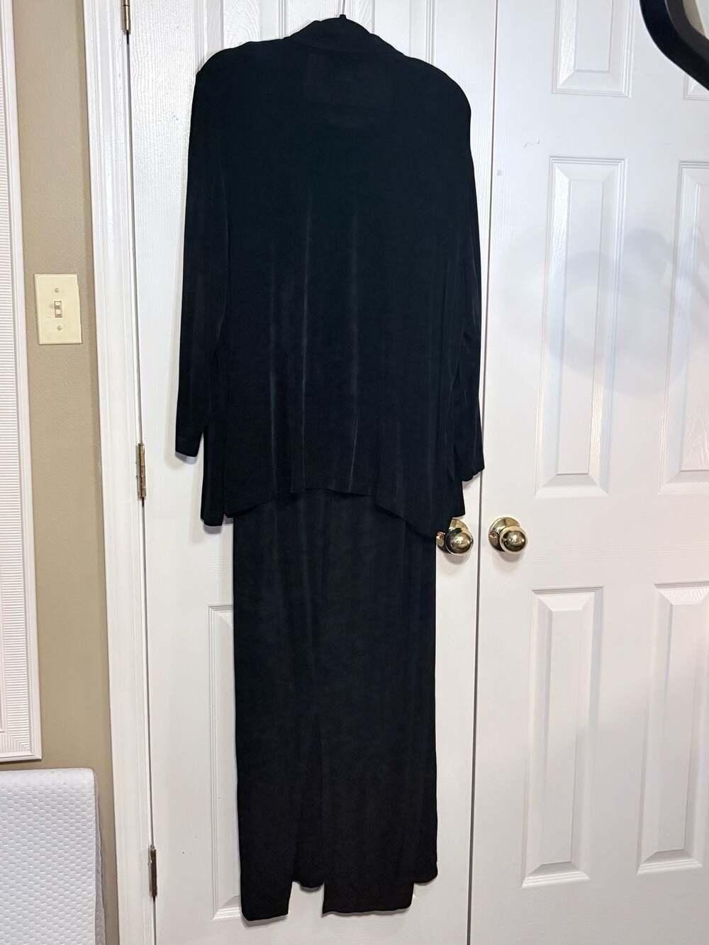 The Travel Collection Black Two-Piece Maxi Dress Set Size 1X #473 - Picture 5 of 8